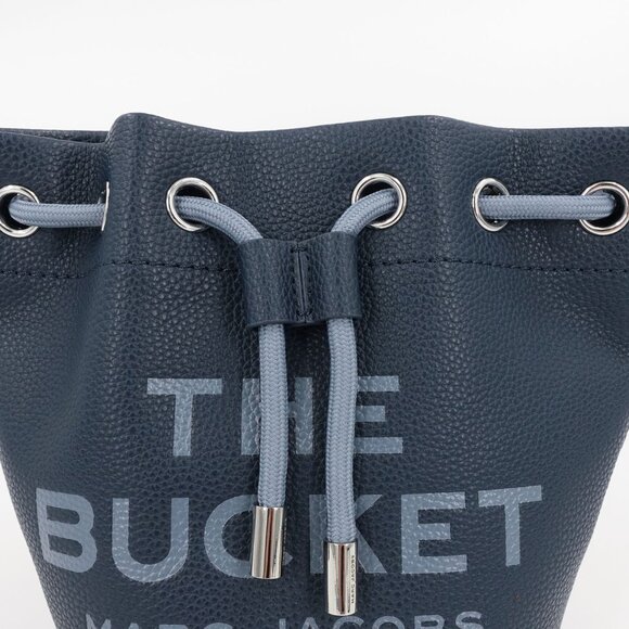 Marc Jacobs Women's The Bucket Leather Bucket Crossbody Bag Blue Sea OS - Picture 9 of 16